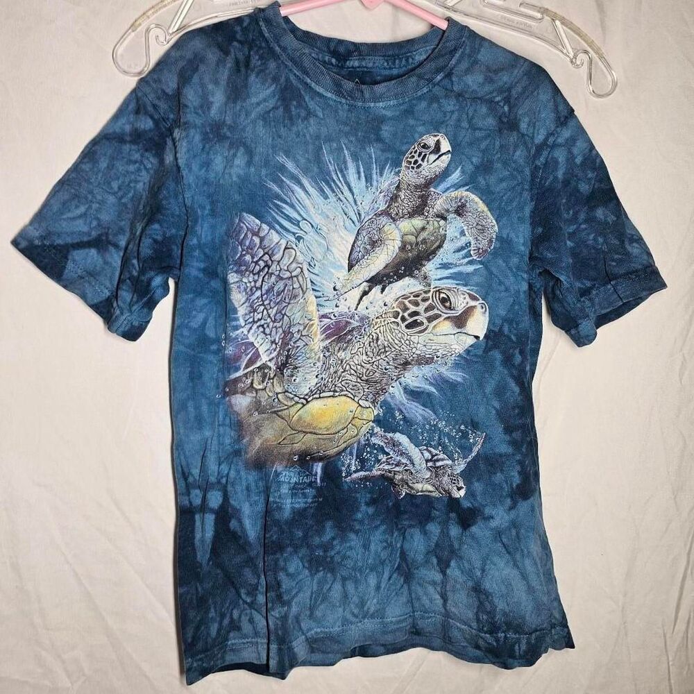 tie dye blue sea turtle boys the mountain tshirt